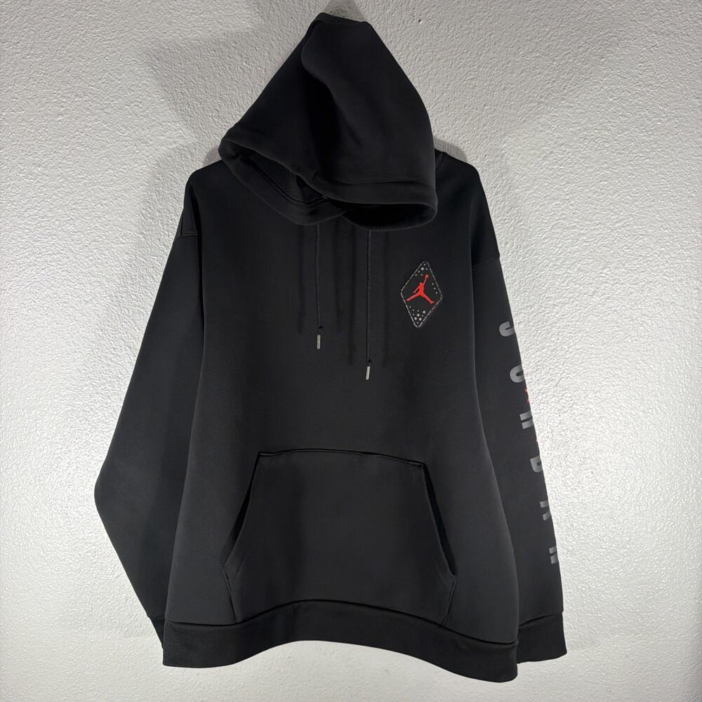 NIKE AIR JORDAN VI 6 RETRO LEGACY FLEECE HOODIE SWEATSHIRT BLACK INFRARED XL